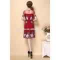 Broderie Fashion Plus Size Robe Fat Women Dresses Plus Size Women Clothing